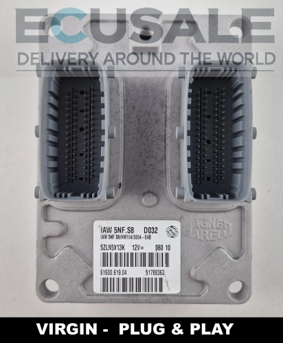51788362 61600.619.04 EMotorsteuergerät Fiat Panda 1.2 8V 4x4 IAW 5NF.S8 Virgin Plug &amp;amp;amp; Play