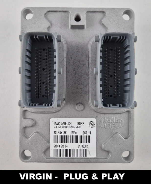 51788362 61600.619.04 Centralina motore Fiat Panda 1.2 8V 4x4 IAW 5NF.S8 Virgin Plug &amp;amp;amp; Play