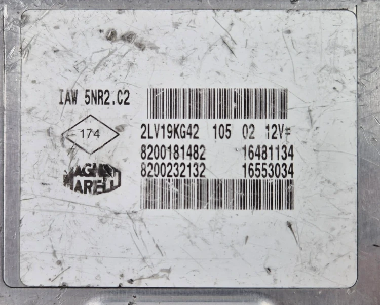 8200232132 Magneti Marelli IAW 5NR2.C2  Centralina motore Renault Clio 1.2 16V VIRGIN