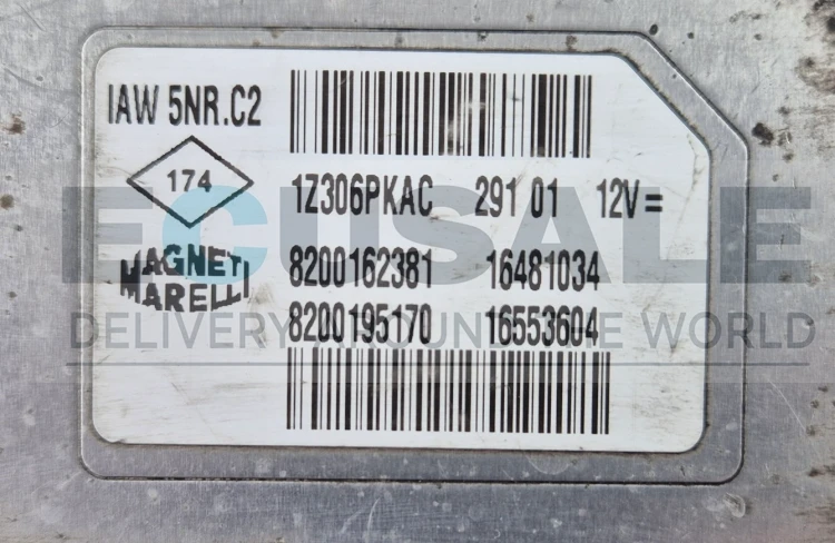 centralina do motor Magneti Marelli IAW 5NR.C2 8200162381 8200195170 Renault Clio 1.2 16V