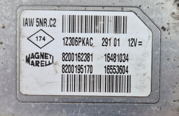 centralina motore Magneti Marelli IAW 5NR.C2 8200162381 8200195170 Renault Clio 1.2 16V