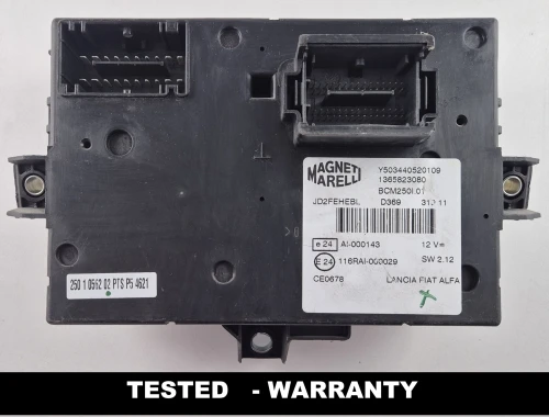 modulo BSI BCM Magneti Marelli 1365823080 Y503440520109 Fiat Ducato, Peugeot Boxer, Citroën Jumper