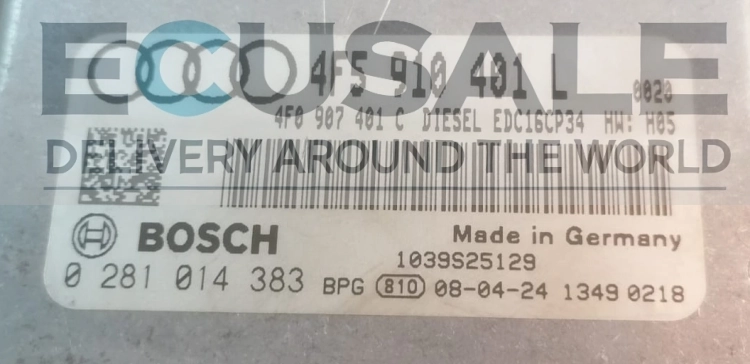 4F5910401L 4F0907401C 0281014383 Audi A6 C6 2.7 TDI IMMO OFF Plug &amp;amp;amp; Play Motorsteuergerät
