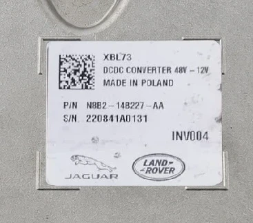 Foto dell’etichetta – N8B214B227AA convertitore DC/DC 48V–12V Jaguar Land Rover