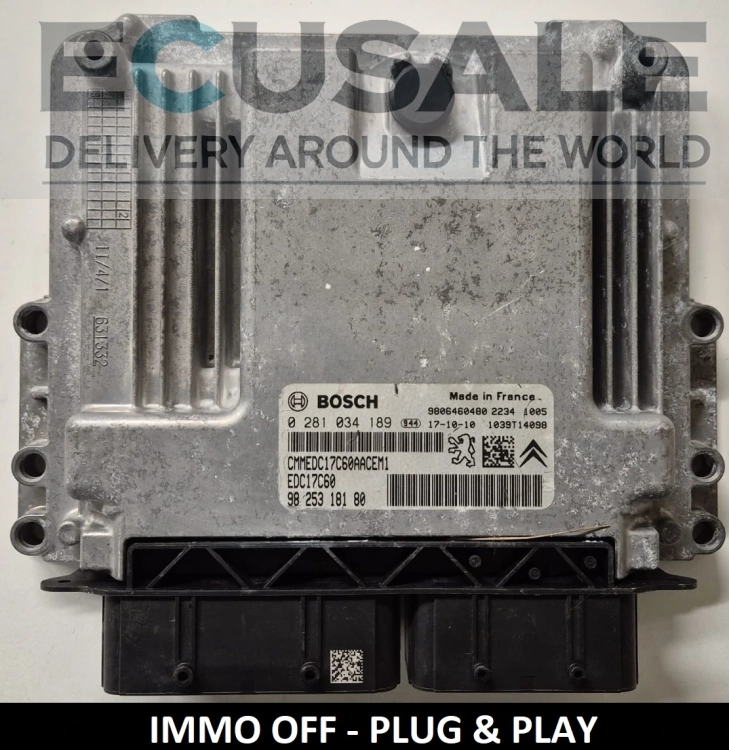 ECU PEUGEOT CITROEN 0281034189 EDC17C60 steuergerät