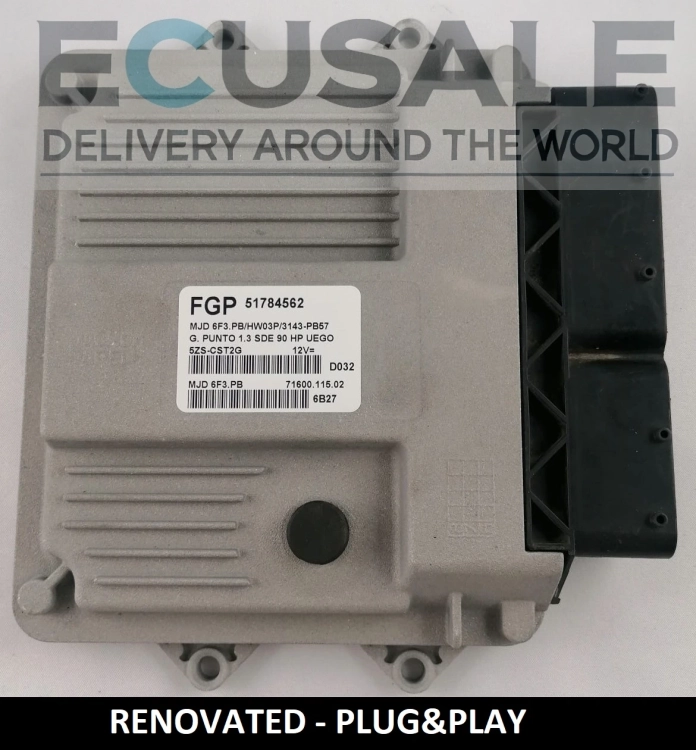 Centralina do motor 51784562 para Fiat 1.3 – preparada em estado VIRGEM