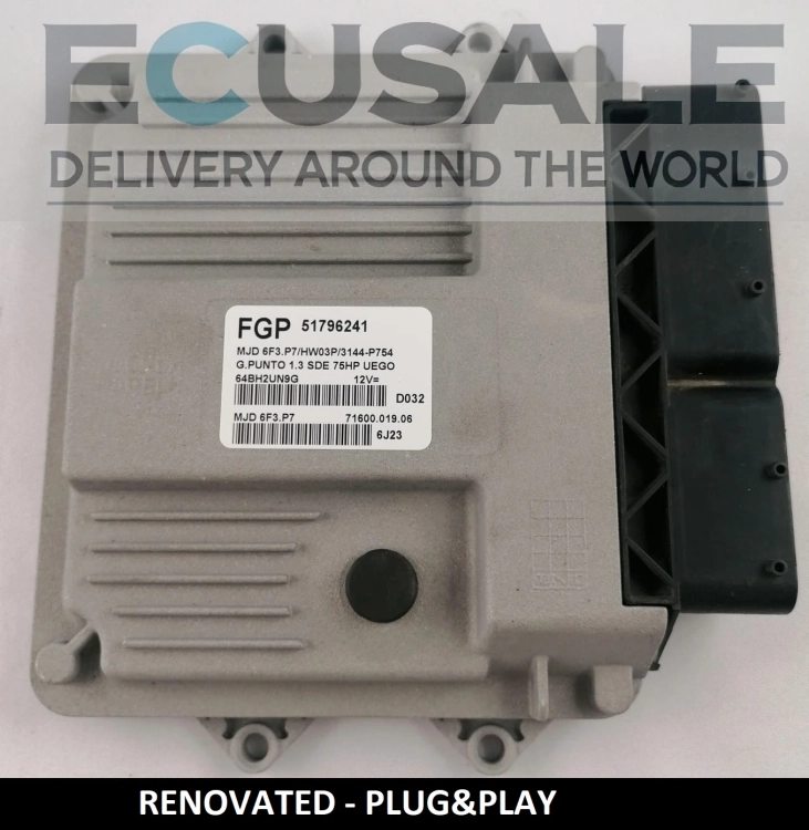 Renoviertes Motorsteuergerät FIAT 51796241 MJD6F3.P7 HW03P – Bosch-Einheit für 1.3 Multijet