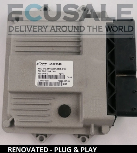 CENTRALINA DO MOTOR RENOVADO FIAT 51829540 MJD6F3.B1 HW04P – PLUG &amp; PLAY, SEM NECESSIDADE DE PROGRAMAÇÃO