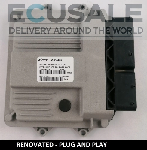 MOTORSTEUERGERÄT RENOVIERT FIAT 51854482 MJD6F3.J2 HW04P – Bosch Plug and Play 1.3 Multijet für Punto 500 Panda Fiorino Qubo