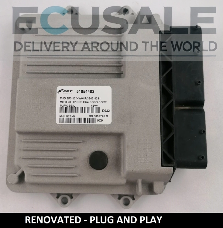MOTORSTEUERGERÄT RENOVIERT FIAT 51854482 MJD6F3.J2 HW04P – Bosch Plug and Play 1.3 Multijet für Punto 500 Panda Fiorino Qubo