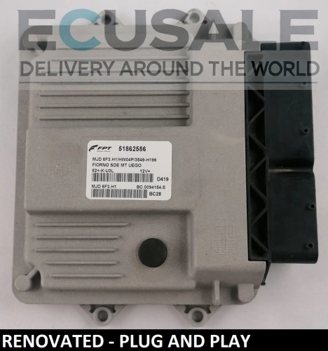 MOTORSTEUERGERÄT RENOVIERT FIAT 51862586 MJD6F3.H1 HW04P – Bosch Plug and Play 1.3 Multijet für Punto Panda Doblo Fiorino Qubo