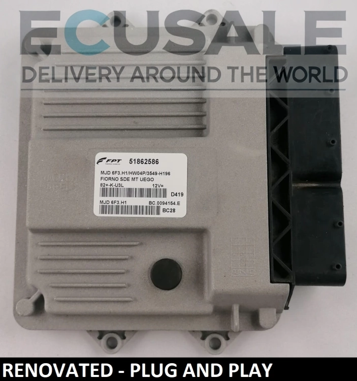MOTORSTEUERGERÄT RENOVIERT FIAT 51862586 MJD6F3.H1 HW04P – Bosch Plug and Play 1.3 Multijet für Punto Panda Doblo Fiorino Qubo