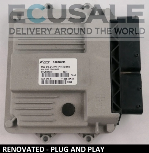 MOTORSTEUERGERÄT RENOVIERT FIAT 51818295 MJD6F3.B1 HW04P – Bosch Plug and Play 1.3 Multijet für Punto 500 Panda Doblo Fiorino