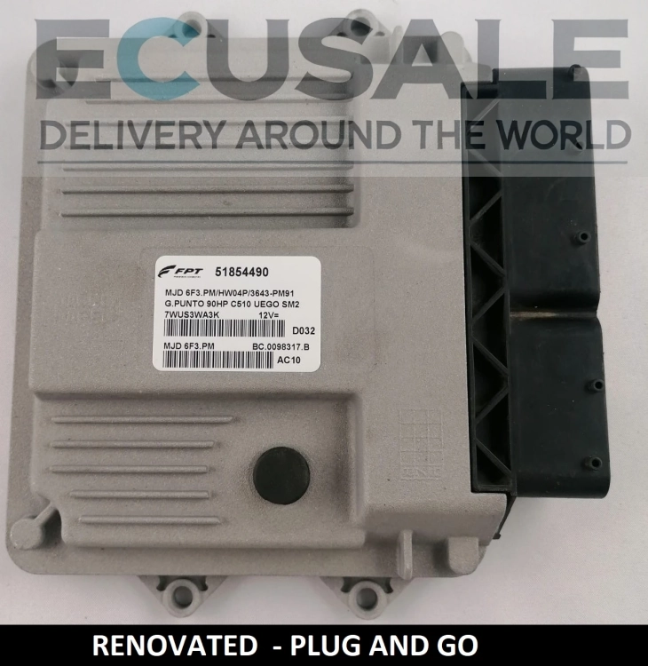 Sterownik silnika FIAT 51854490 MJD6F3.PM HW04P regenerowany ECU Bosch Plug and Play 1.3 Multijet do punto Qubo Fiorino Doblo