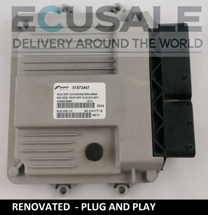 Centralina do motor para Fiat 500 1.3 – 51872447 MJD8DF.C2 – VIRGEM Plug and Play