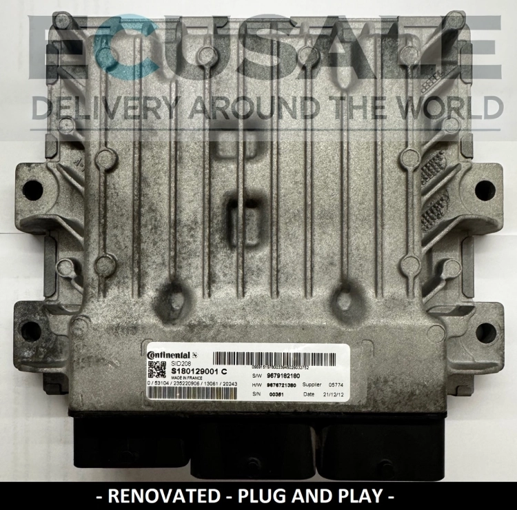 ECU SID208 S180129001C DUCATO JUMPER BOXER 9679182180 MOTORSTEUERGERÄT