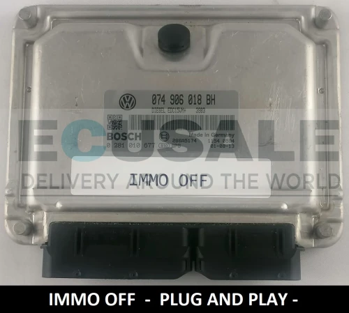 0281010677 074906018BH centralina do motor VW T4 LT 2.5 TDI Immo Off Plug and Play
