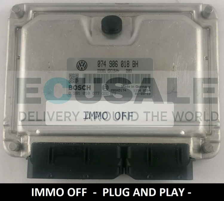 0281010677 074906018BH centralina do motor VW T4 LT 2.5 TDI Immo Off Plug and Play