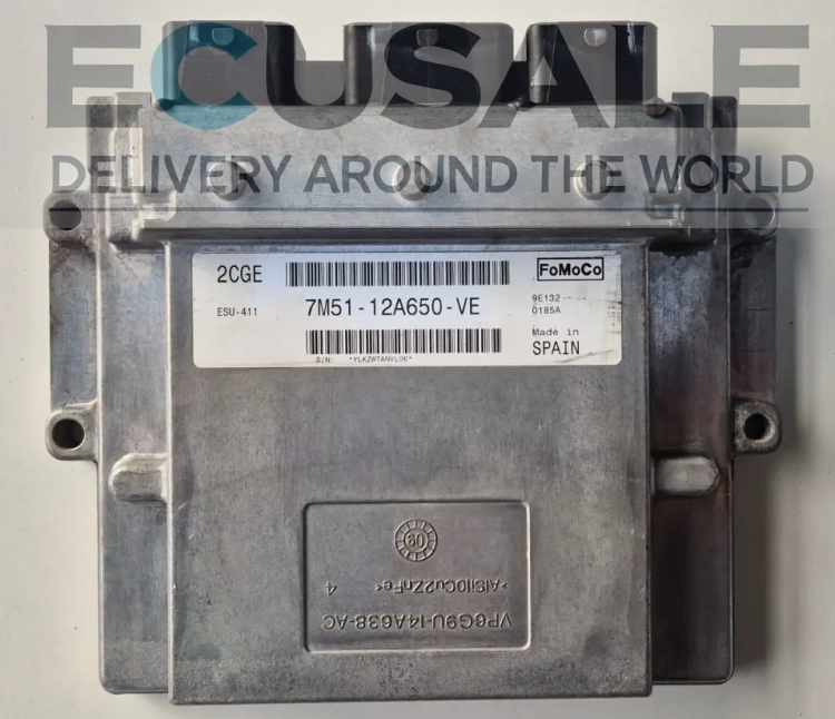 Centralina do motor Ford 7M51-12A650-VE ESU-411 pronta para instalação