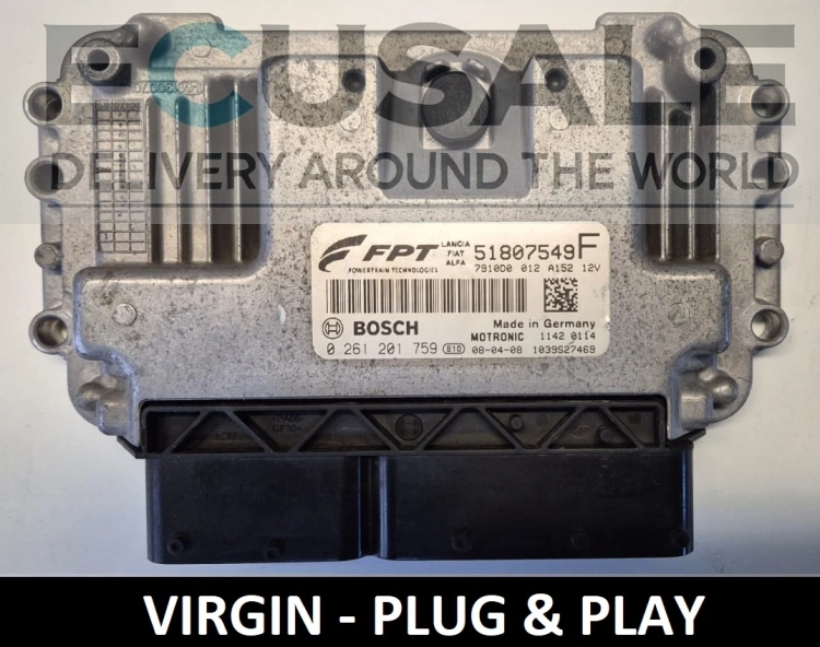 51807549F 0261201759 centralina motore Fiat 500 1.2 8V Bosch VIRGIN Plug and Play