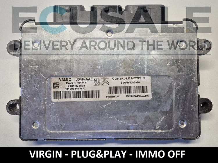 21586141-0A 9664242980 centralina do motor J34P IMMO OFF Peugeot Citroen ECU Plug and Play