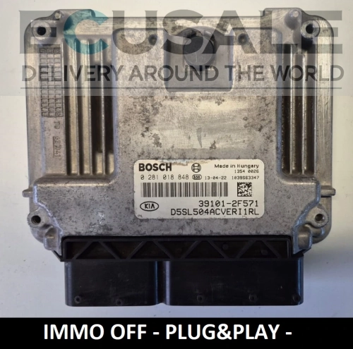 0281018848 39101-2F571 centralina de motor IMMO OFF Plug &amp;amp;amp; Play Kia Sportage 2.0 CRDi