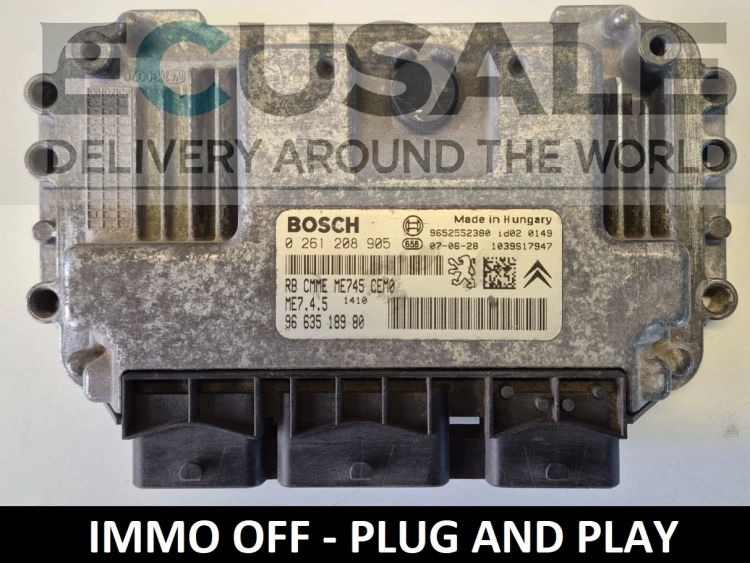 Calculateur moteur PEUGEOT PARTNER CITROEN BERLINGO  0261208905 9663518980  .webp