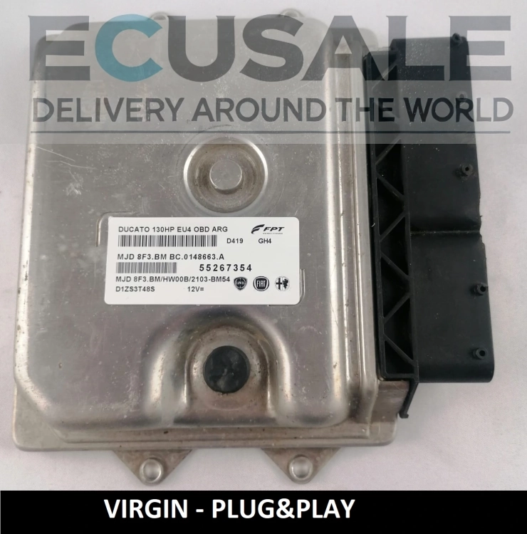 VIRGIN sterownik silnika Fiat Ducato 2.3 55267354 MJD8F3.BM Euro 4 Plug Play gotowy do montażu