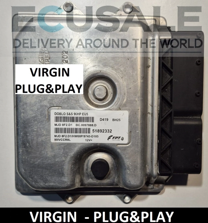Steuergerät 51892332 MJD8F2D1 für Fiat Doblo Combo 1.3 – VIRGIN Plug and Play – keine Programmierung erforderlich