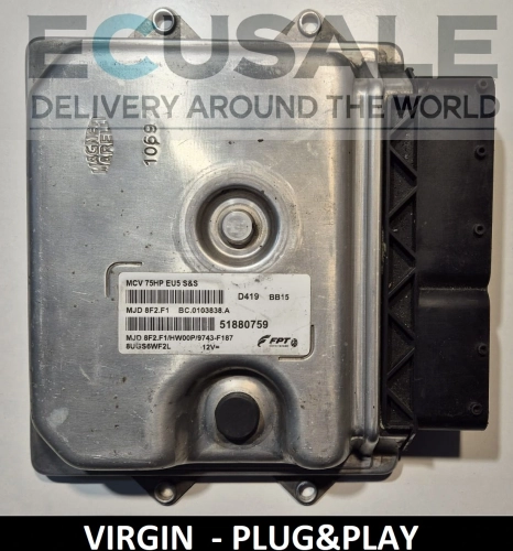VIRGIN Motorsteuergerät Fiat Fiorino 1.3 51880759 MJD8F2.F1 Euro 5 Plug and Play – einbaufertig