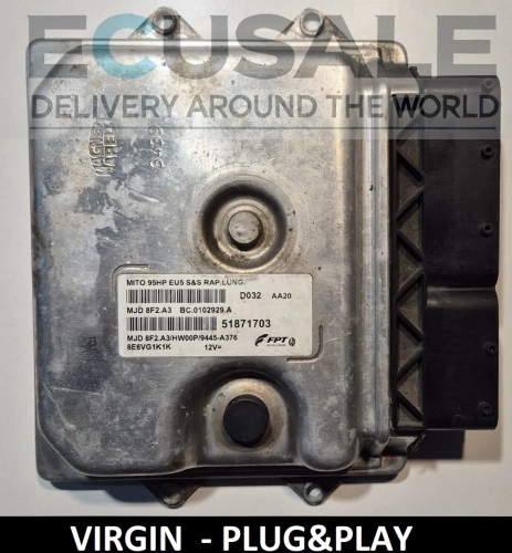 Steuergerät 51871703 MJD8F2A3 für Alfa Romeo MiTo 1.3 – IMMO OFF, Plug and Play, getestet